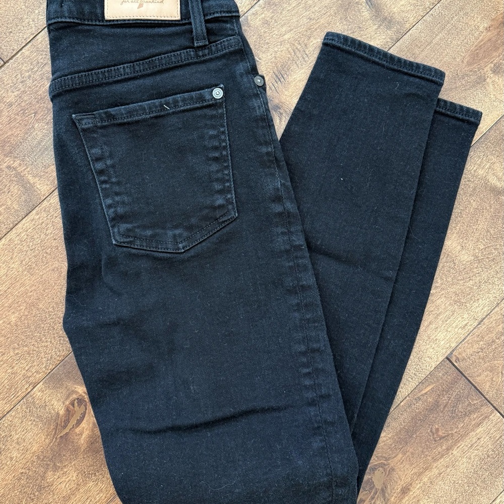 7 For All Mankind Women's Black Skinny Jeans
